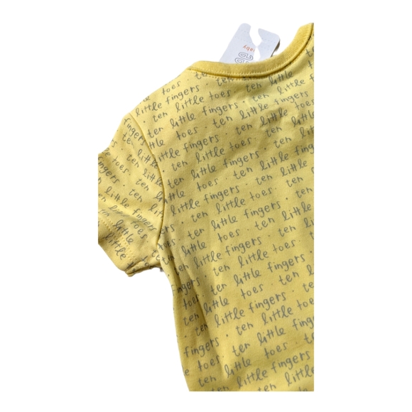 Gymboree 3-6m Ten Little Toes/Fingers Yellow Onesie - Picture 4 of 6
